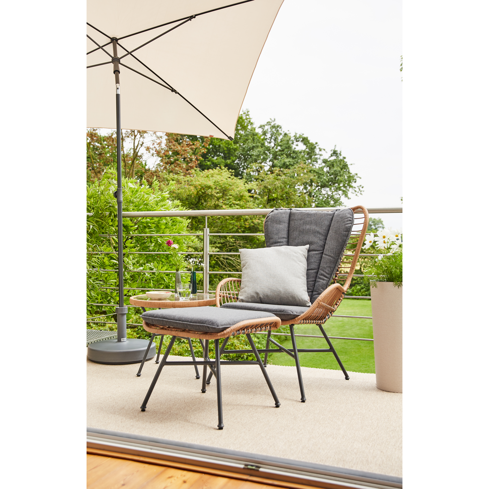 Marktschirm 'City' knickbar 180 x 180 cm