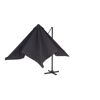 Schwarzer Ampelschirm California 3x3 m