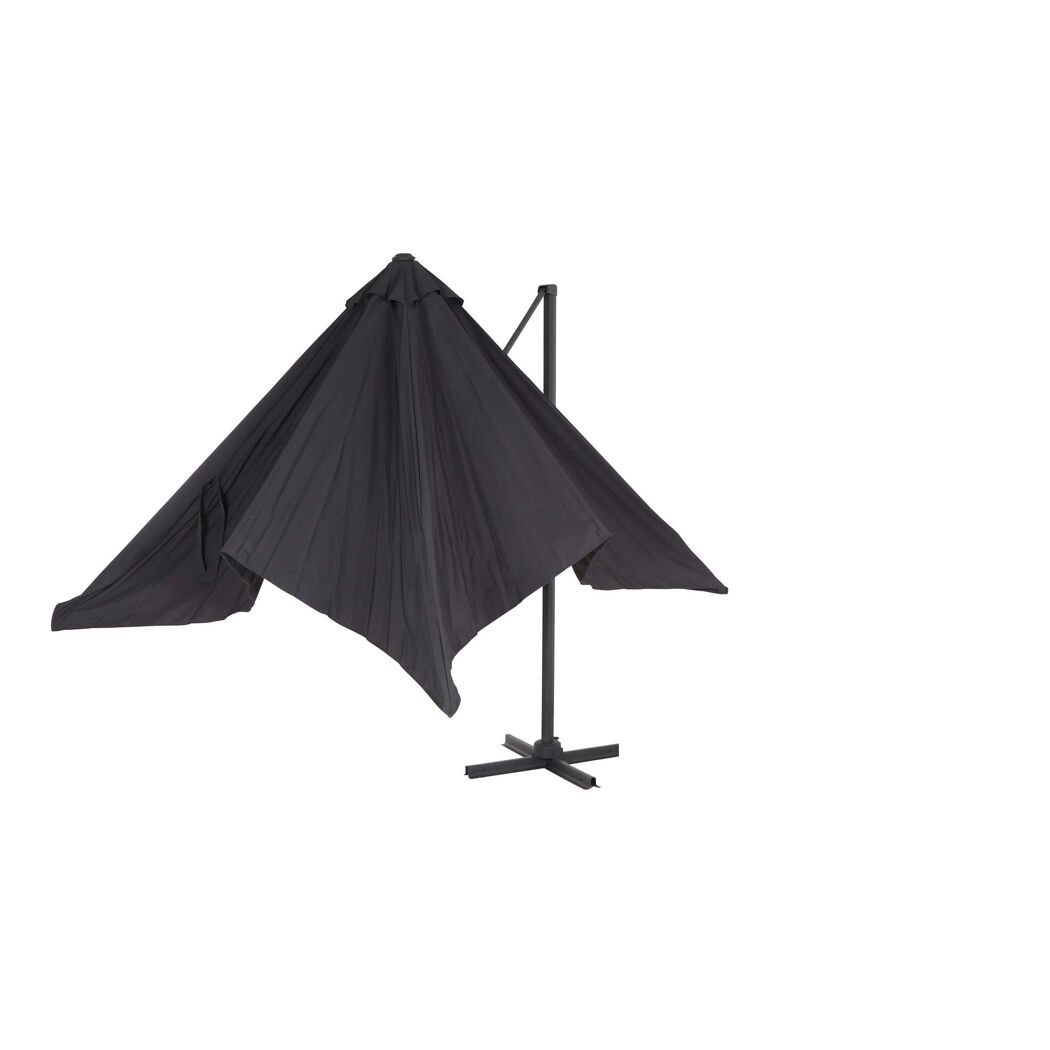 Schwarzer Ampelschirm California 3x3 m