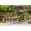 Gartenmöbel-Set mit Tisch, Stühlen und Ampelschirm