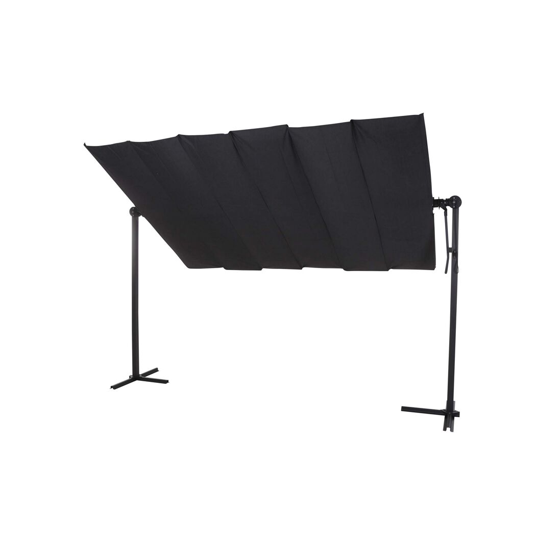 Schwarze Schirmmarkise Enna 350x250cm
