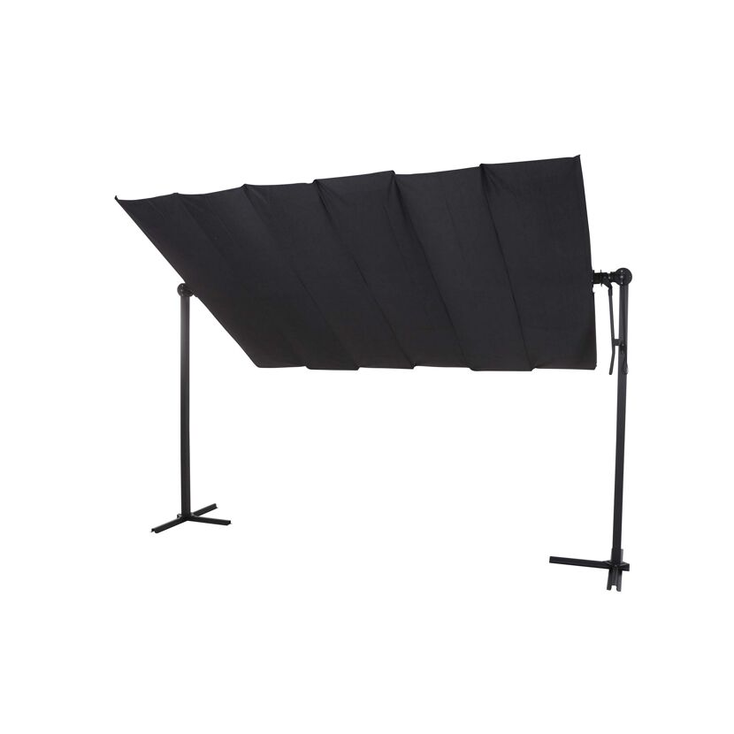 Schwarze Schirmmarkise Enna 350x250cm