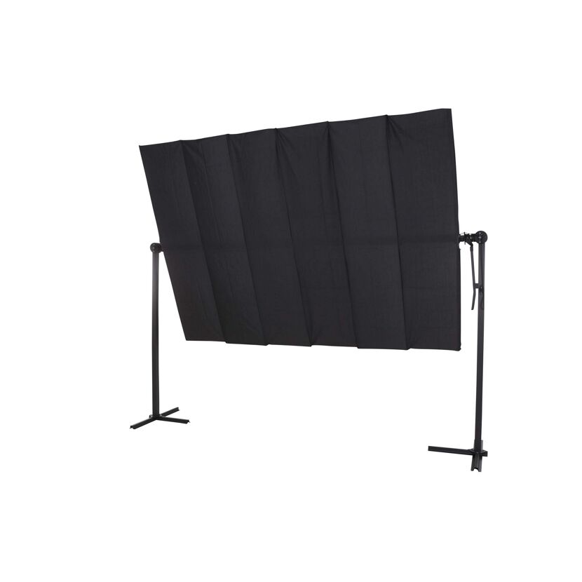 Schwarze Schirmmarkise Enna 350x250cm
