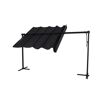 Schwarze Schirmmarkise Enna 350x250cm