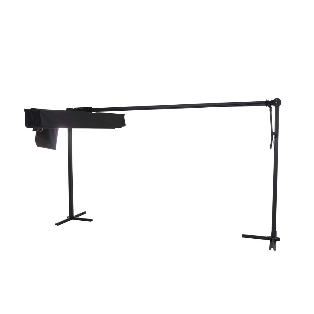 Schwarze Schirmmarkise Enna 350x250cm