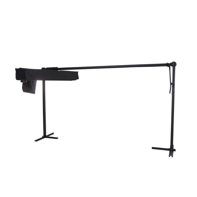Schwarze Schirmmarkise Enna 350x250cm