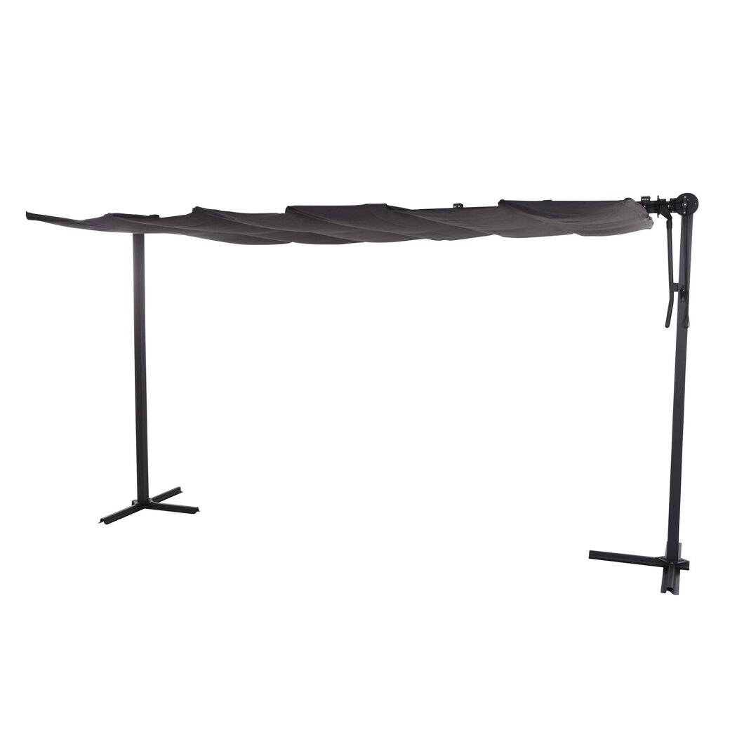 Schwarze Schirmmarkise Enna 350x250cm