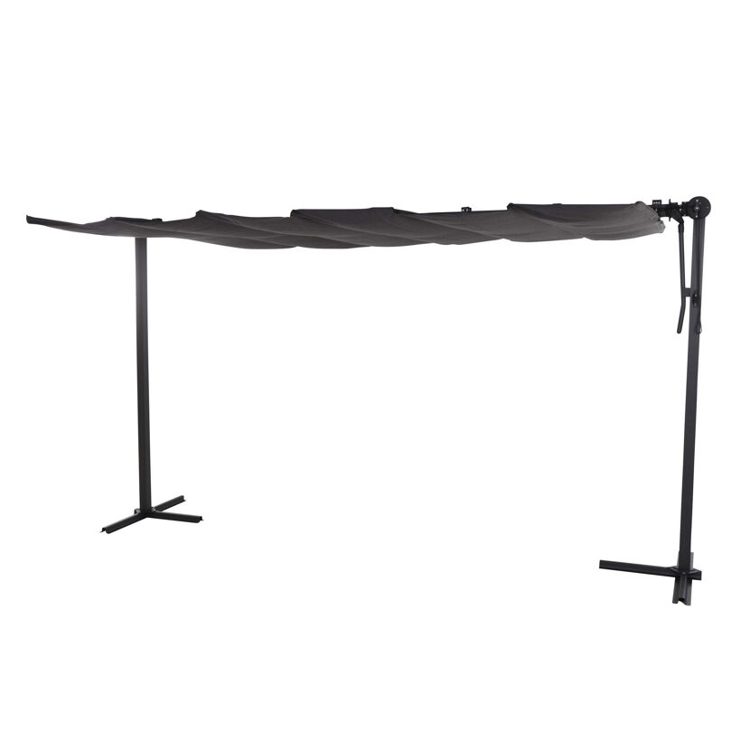 Schwarze Schirmmarkise Enna 350x250cm
