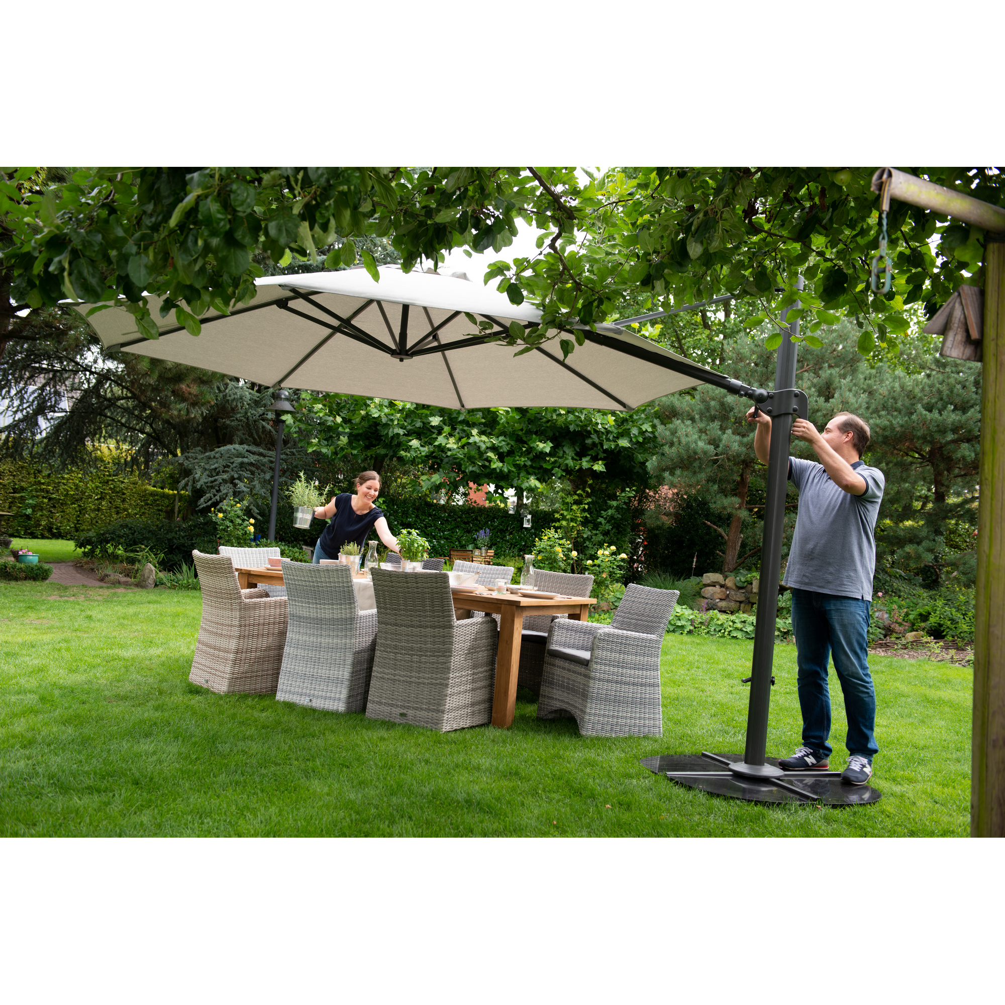 Schirmständer für Schirmmast mit Stahl 100 x 100 x 5,5 cm