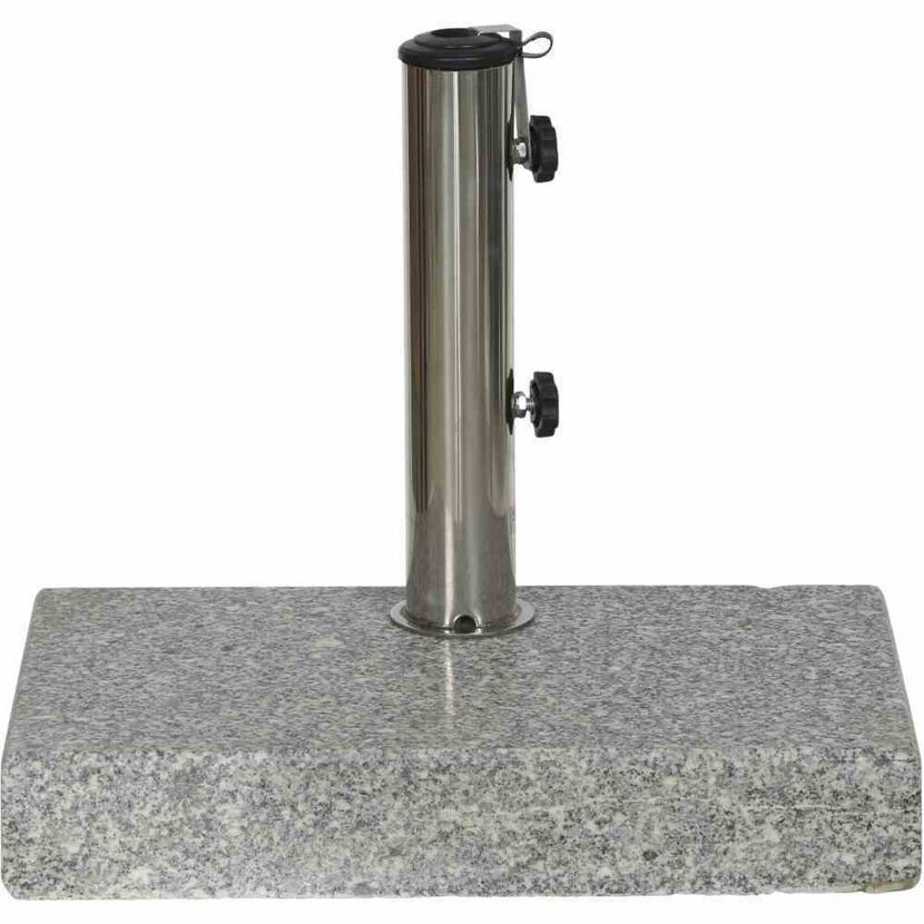 Schirmständer für Schirmmast mit Ø 48 mm Edelstahl 28 x 45 x 7,2 cm