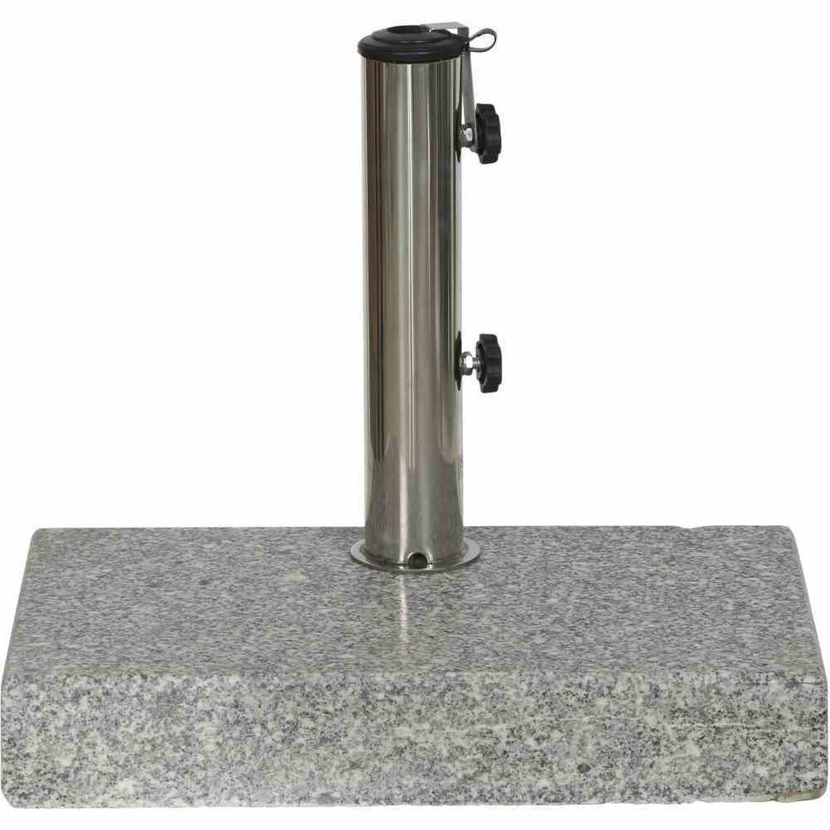 Schirmständer für Schirmmast mit Ø 48 mm Edelstahl 28 x 45 x 7,2 cm