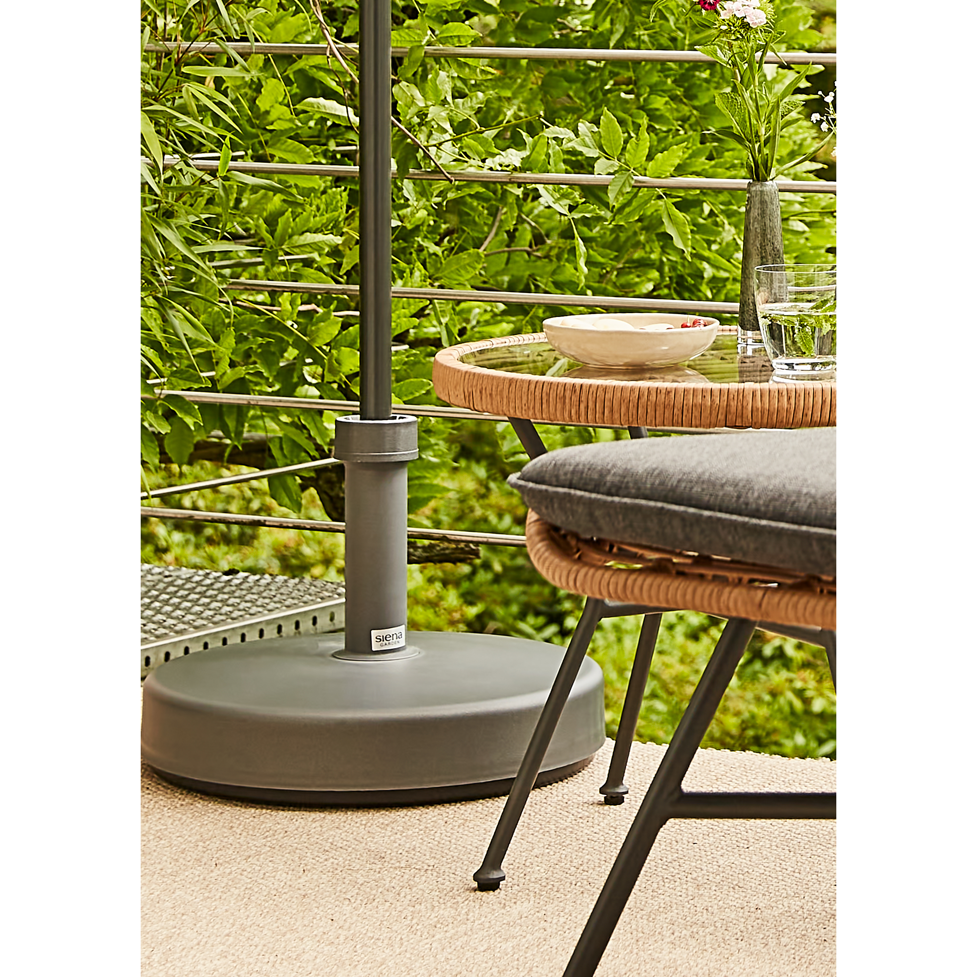 Schirmständer für Schirmmast mit 19 - 54 mm Kunststoff Ø 46 x 34 cm