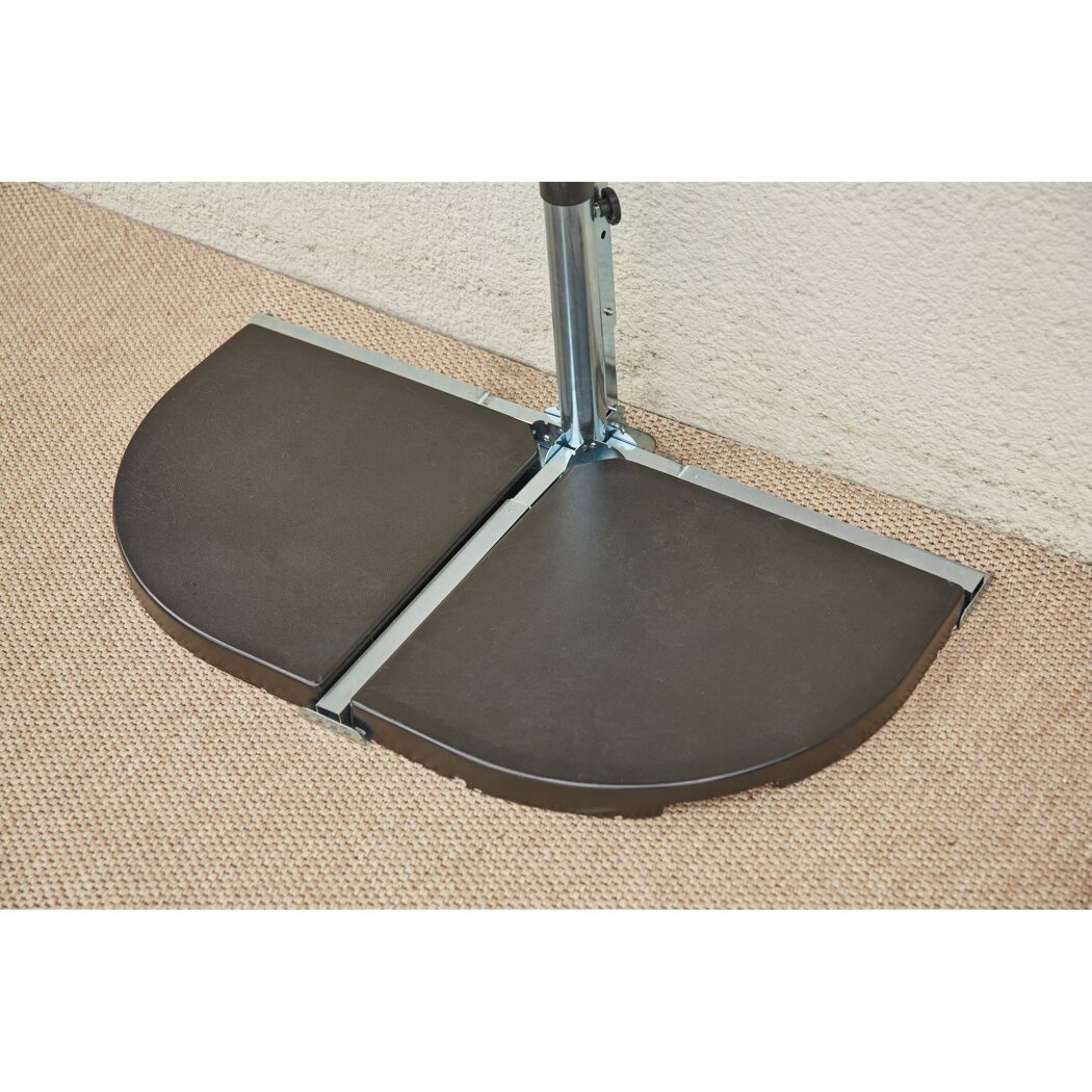 Schirmständer für Schirmmast mit Ø 48 mm Stahl 50,4 x 40,4 x 39 cm