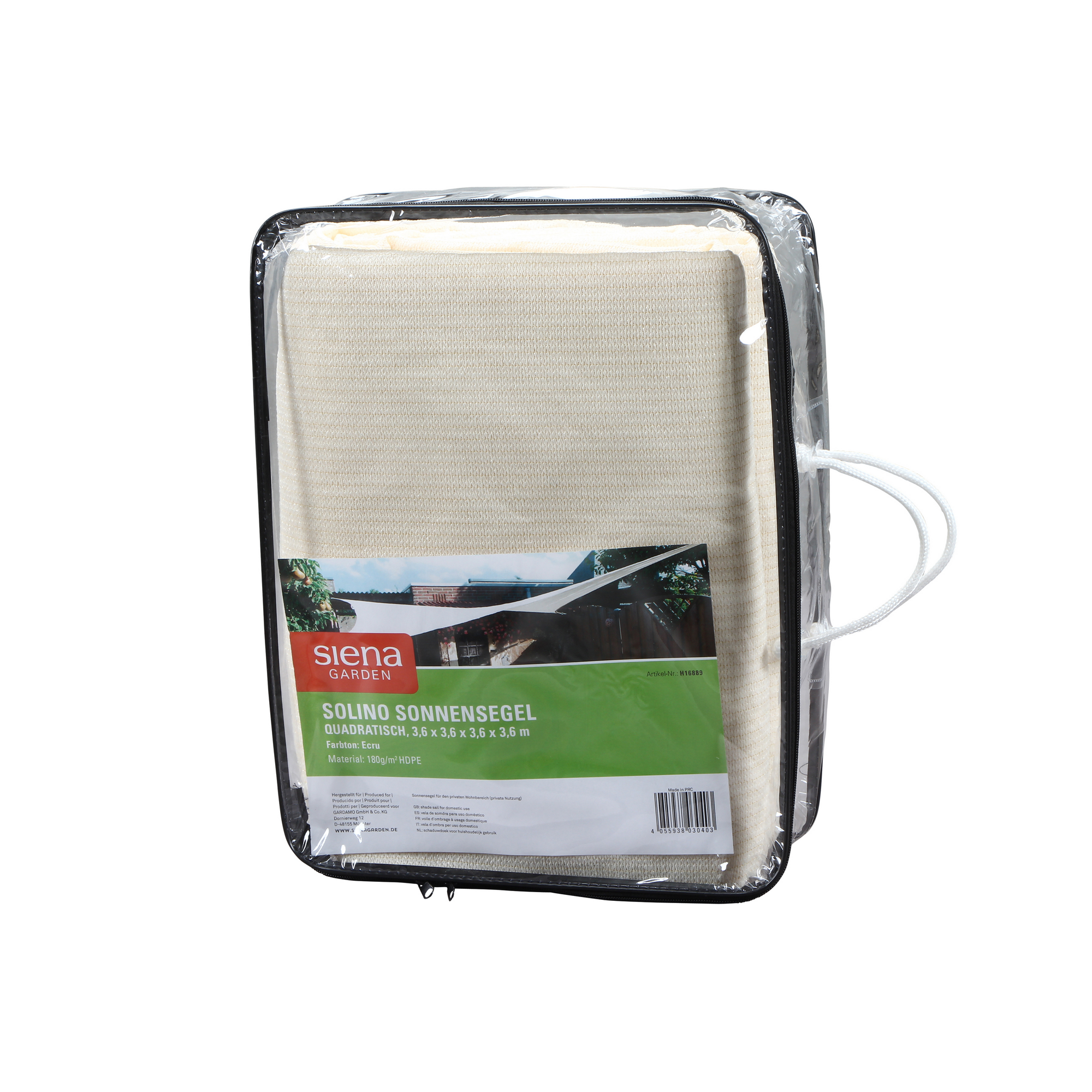 Sonnensegel 'Solino' UV-beständig 360 x 360 cm