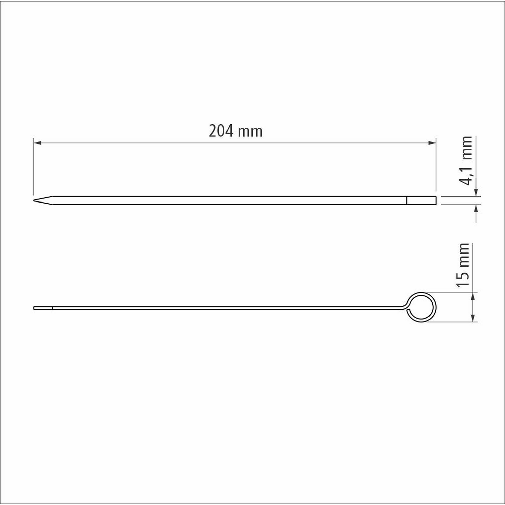 Schaschlikspieße Edelstahl 0,4 x 20 cm 6 Stück