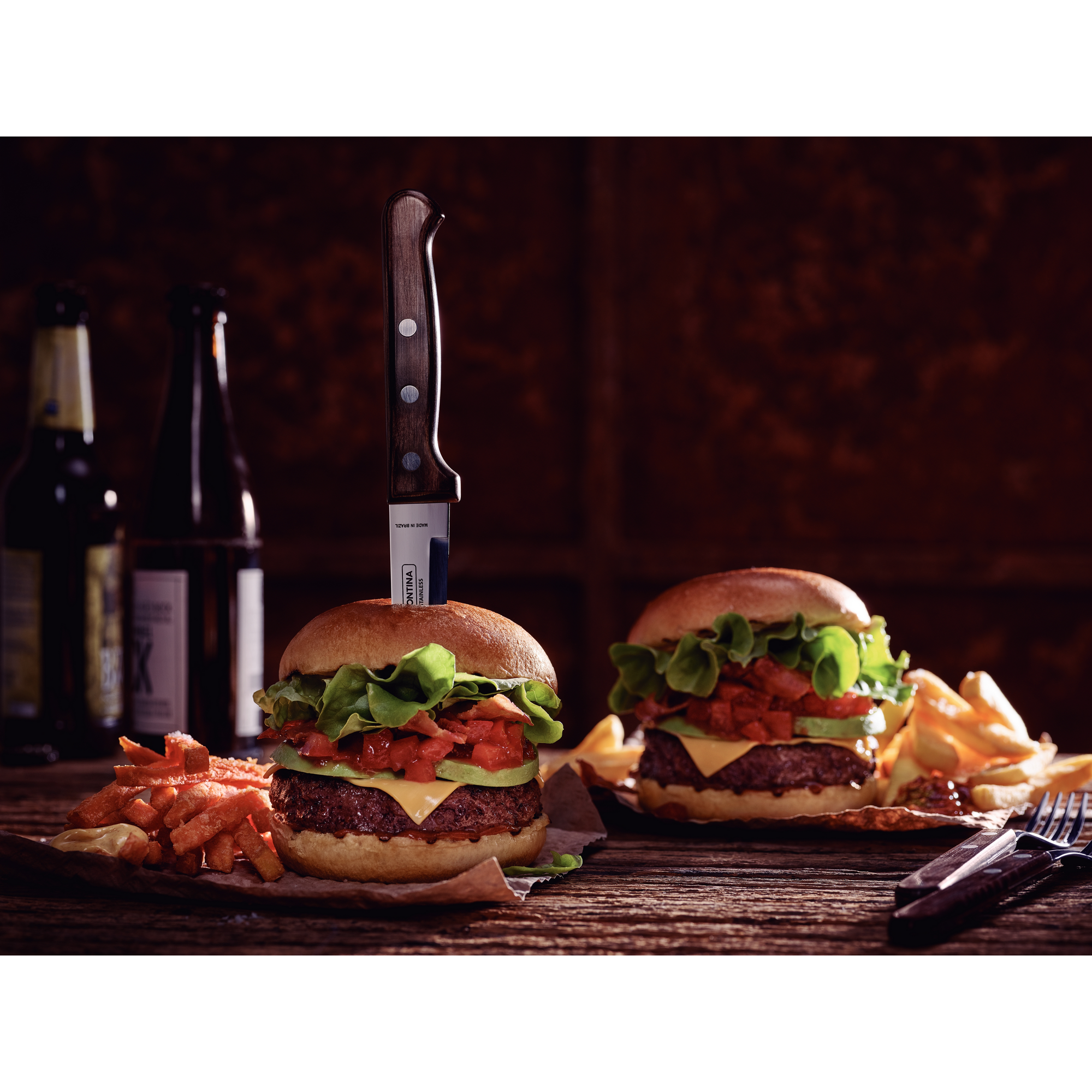 Steakmesser 'Gaucho' Edelstahl/Holz 24 cm