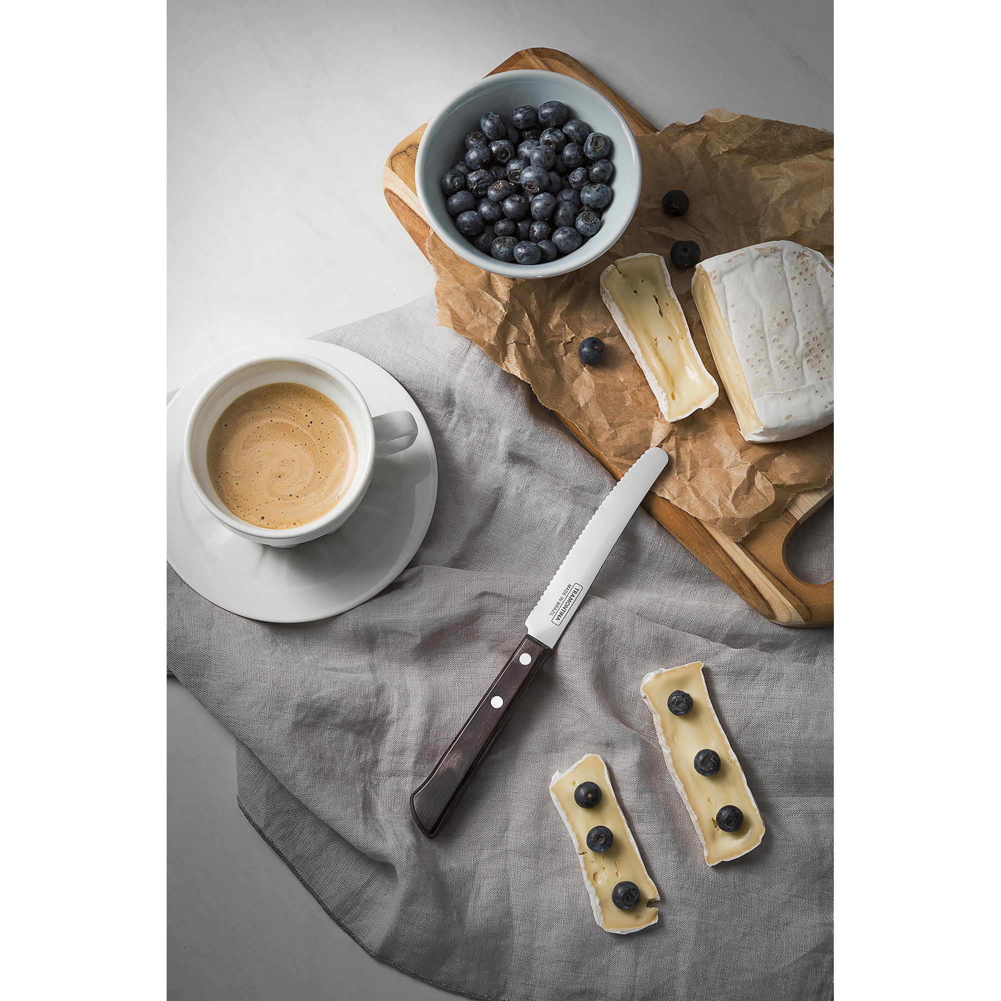 Frühstücksmesser Edelstahl/Holz 22,4 cm