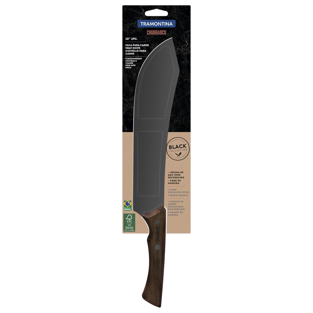 Fleischmesser Edelstahl/Holz 25 cm 38,6 cm