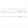 Schinkenmesser Edelstahl/Holz 30 cm 43,5 cm