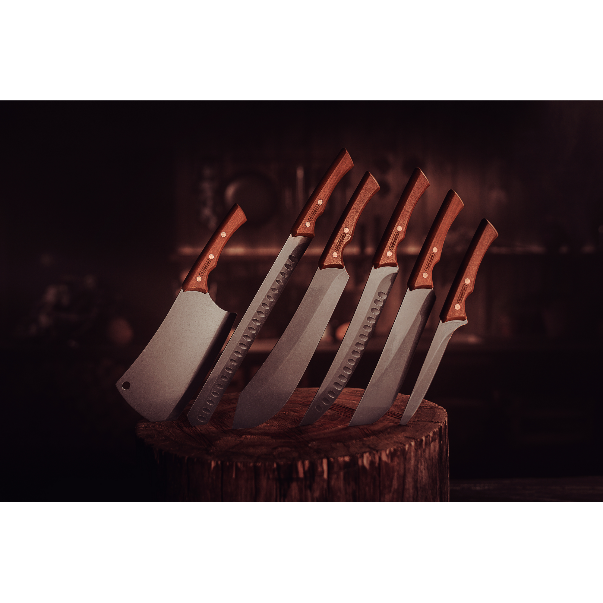 Schinkenmesser Edelstahl/Holz 30 cm 43,5 cm