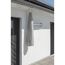 Wandschirm Muro, silbergrau, an Hauswand montiert
