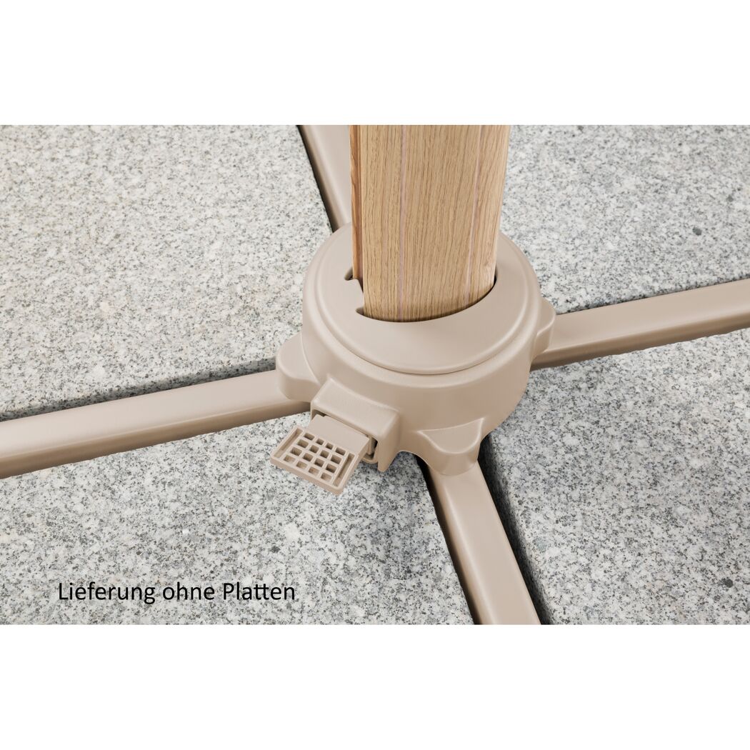 Ampelschirm 'Rhodos Twist Loft' drehbar/neigbar 300 x 300 cm
