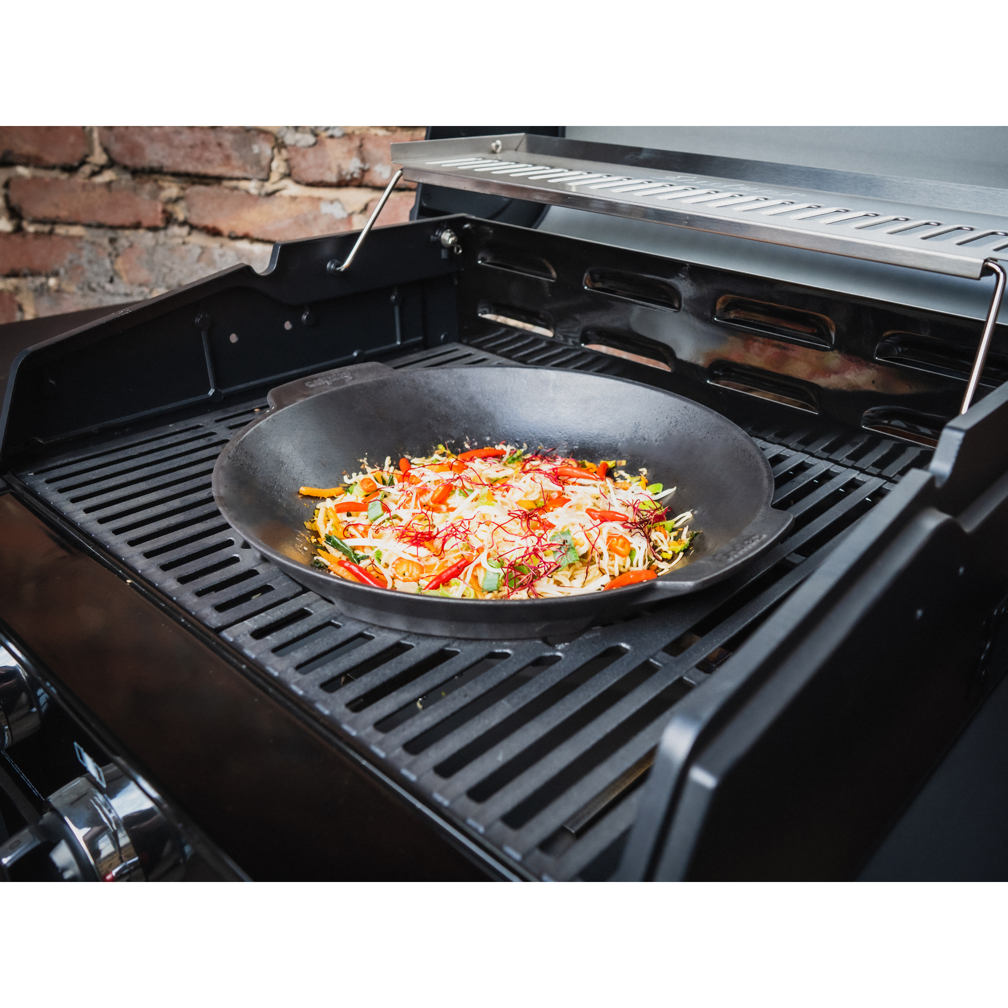 Grill-Wok 'Switch Grid' 38,5 x 35 x 10 cm Gusseisen schwarz + product picture