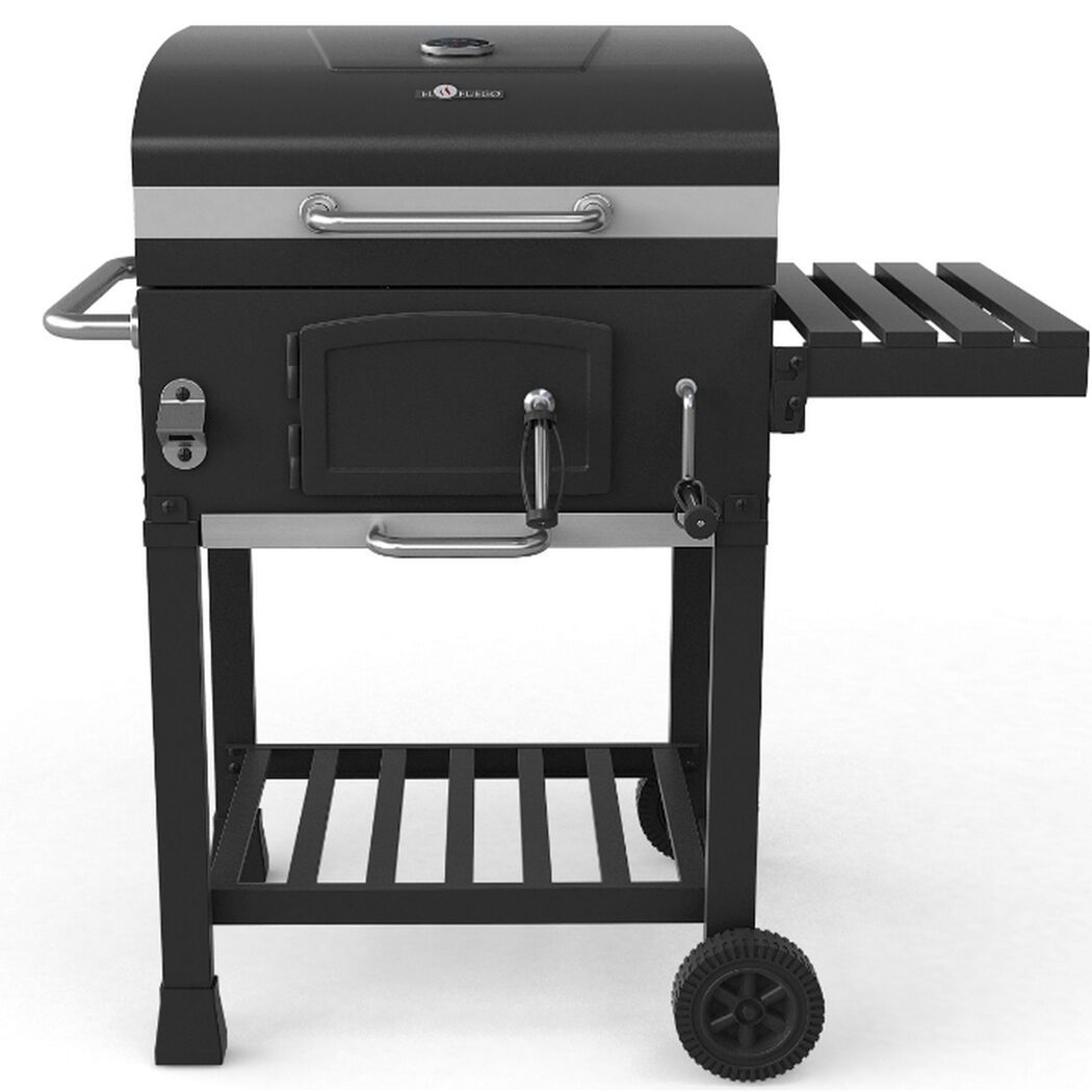 Holzkohlegrill 'Calgary' schwarz 102 x 104 x 67 cm