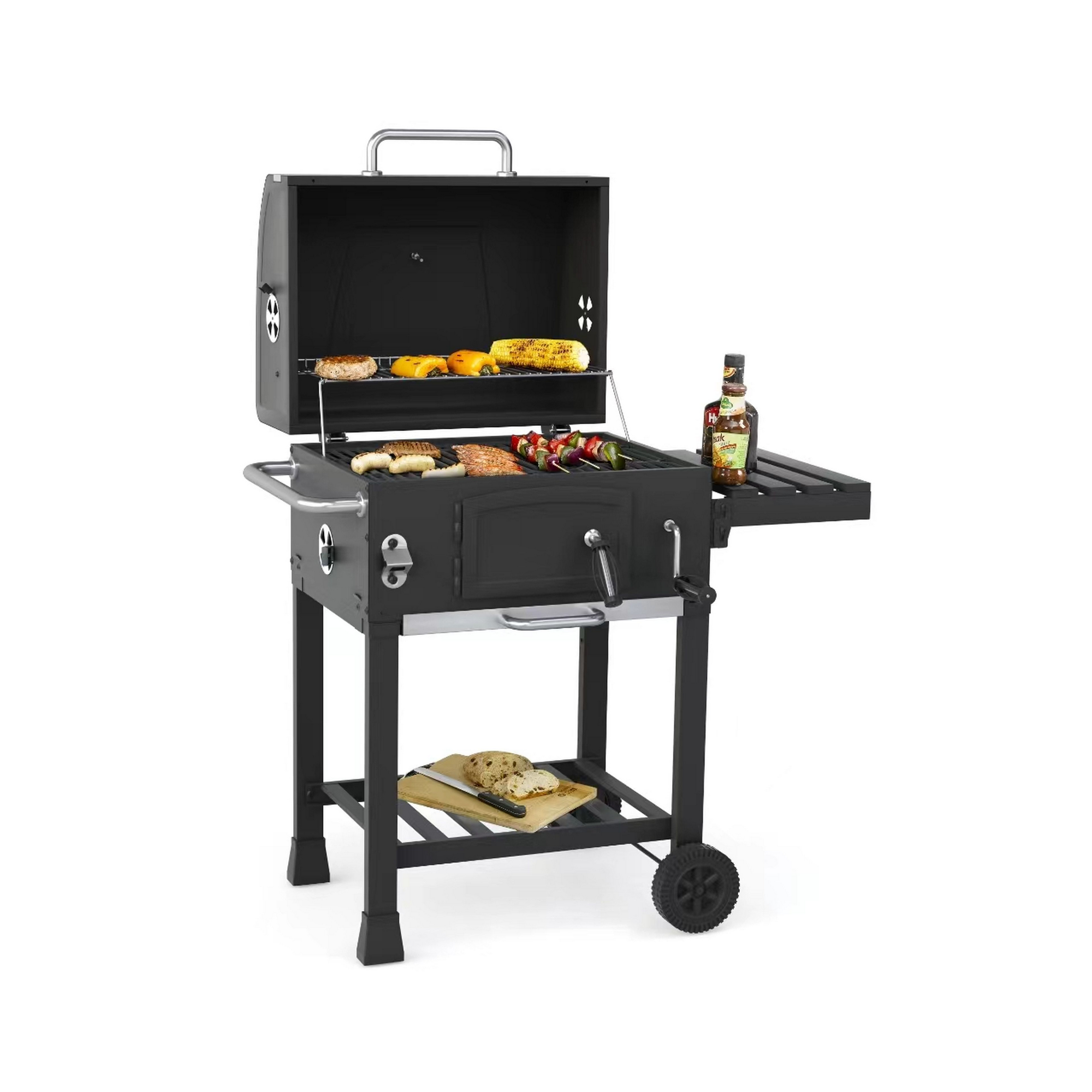 Holzkohlegrill 'Calgary' schwarz 102 x 104 x 67 cm + product picture