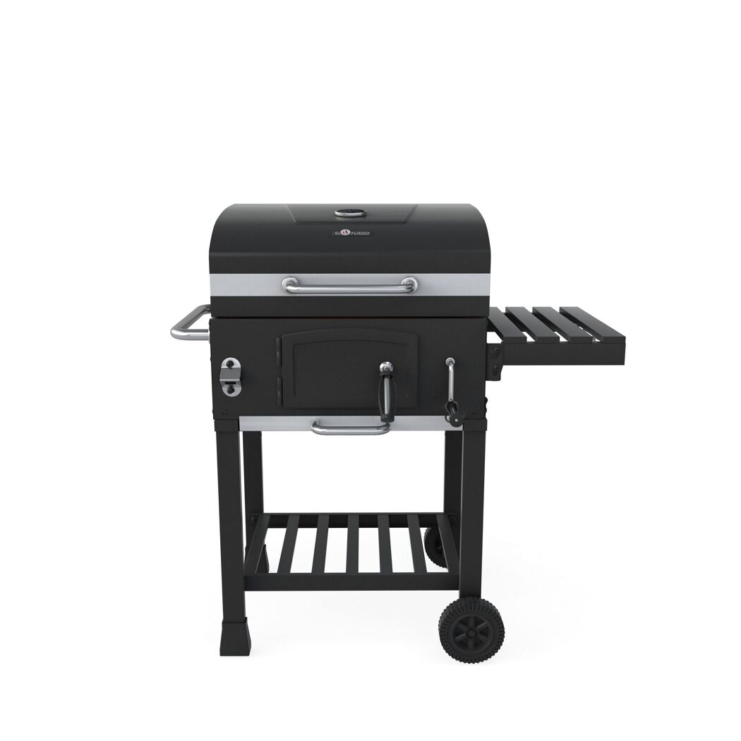 Holzkohlegrill 'Calgary' schwarz 102 x 104 x 67 cm