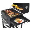 Holzkohlegrill 'Calgary' schwarz 102 x 104 x 67 cm