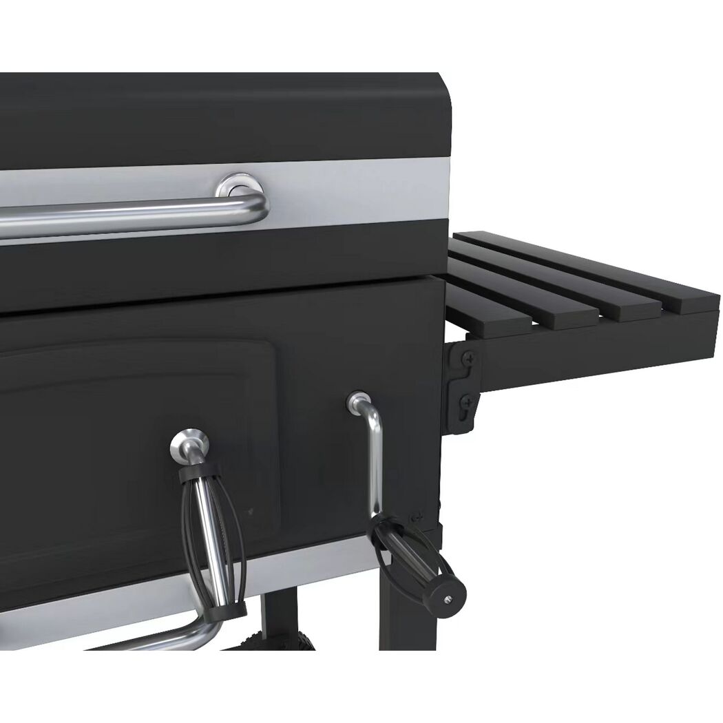 Holzkohlegrill 'Calgary' schwarz 102 x 104 x 67 cm