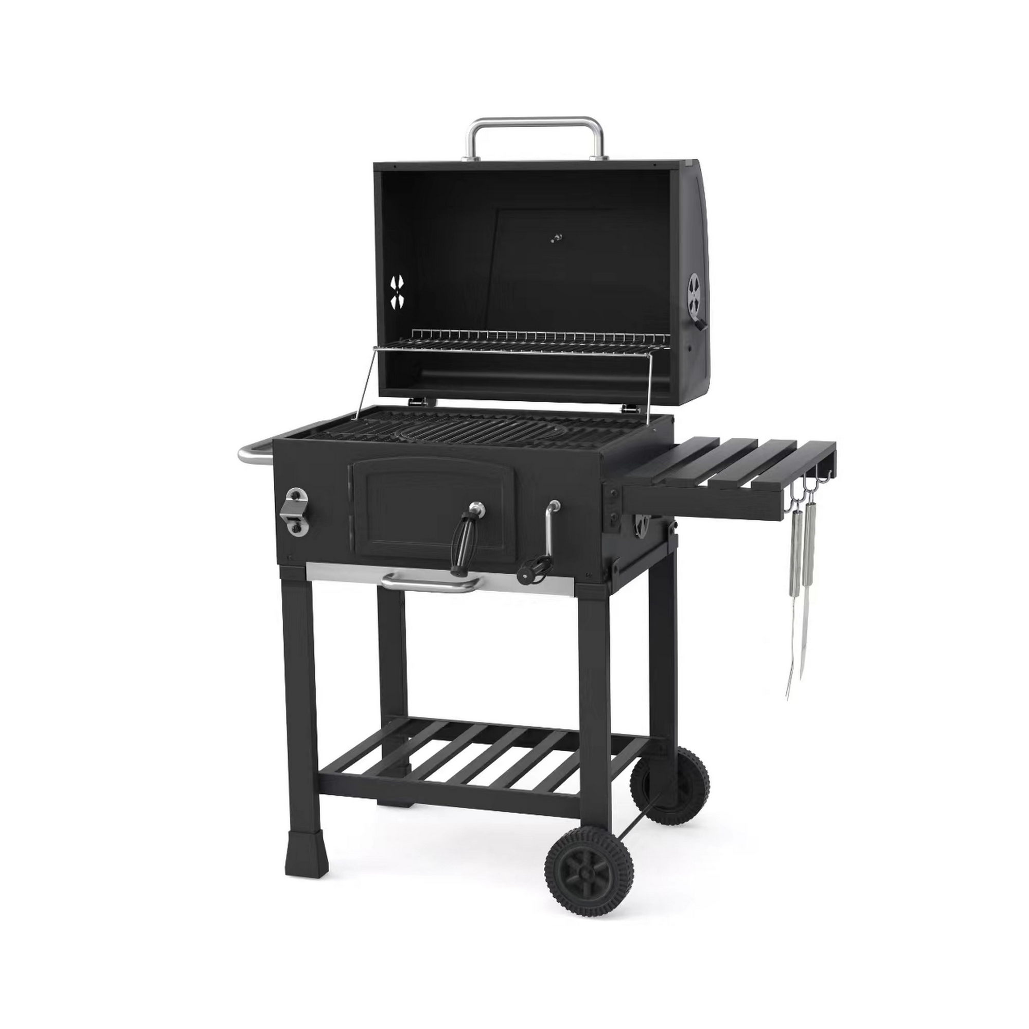 Holzkohlegrill 'Calgary' schwarz 102 x 104 x 67 cm + product picture