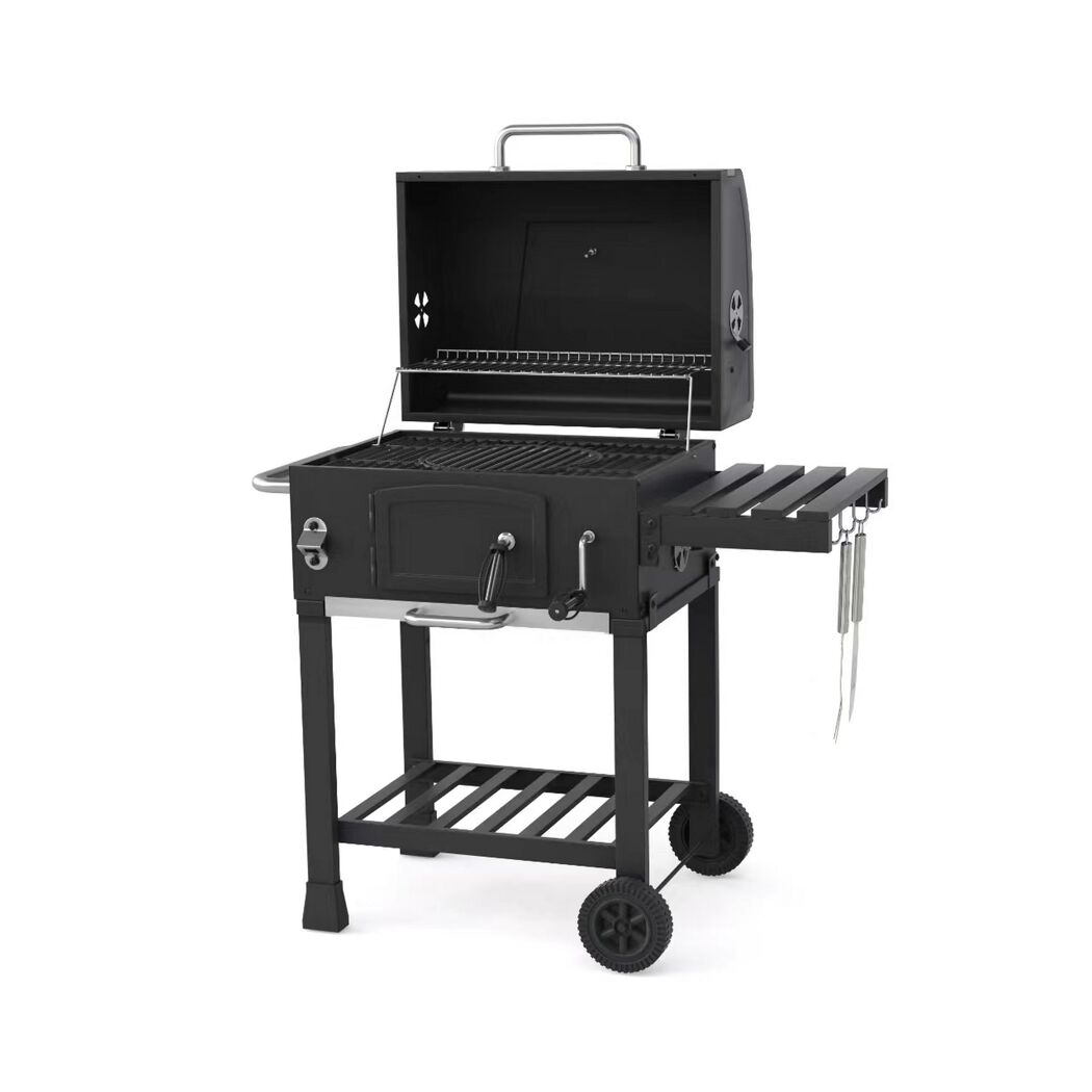 Holzkohlegrill 'Calgary' schwarz 102 x 104 x 67 cm