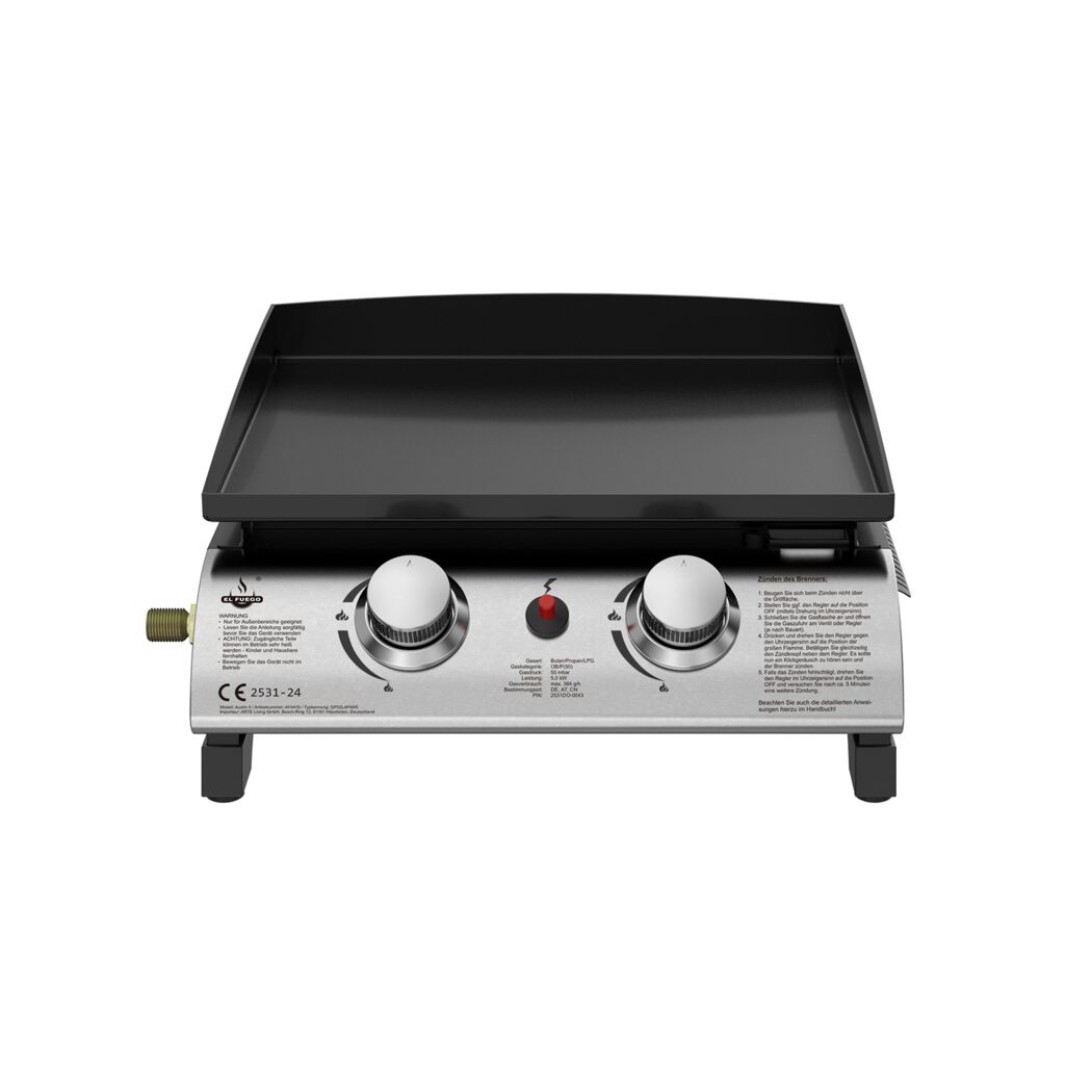 Gasgrill mit Grillplatte