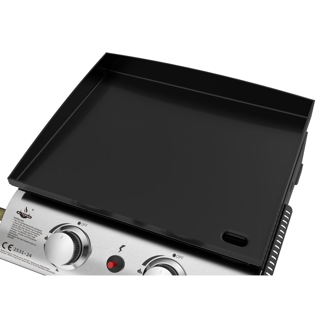 Gasgrill mit Grillplatte