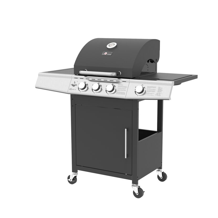 Gasgrill 'Miami' schwarz 110 x 112 x 57 cm