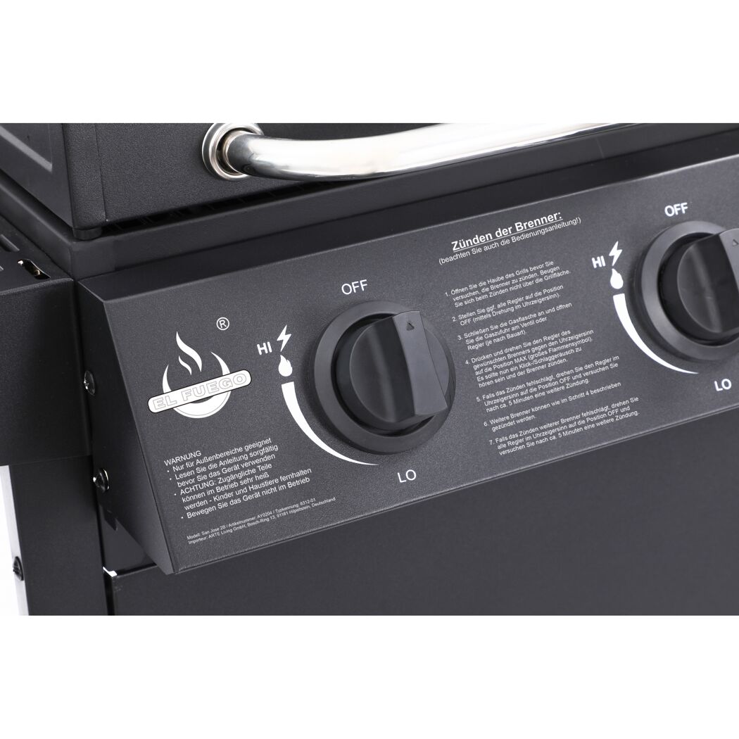 Gasgrill 'San Jose' schwarz 94 x 101,5 x 51 cm