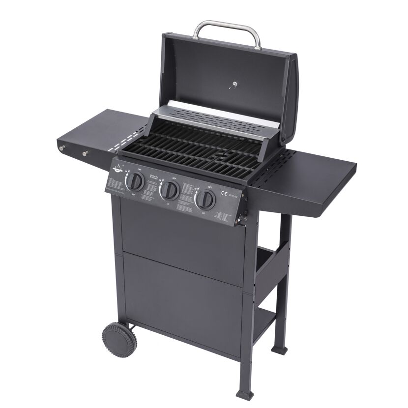 Gasgrill 'San Jose' schwarz 104 x 101,5 x 51 cm