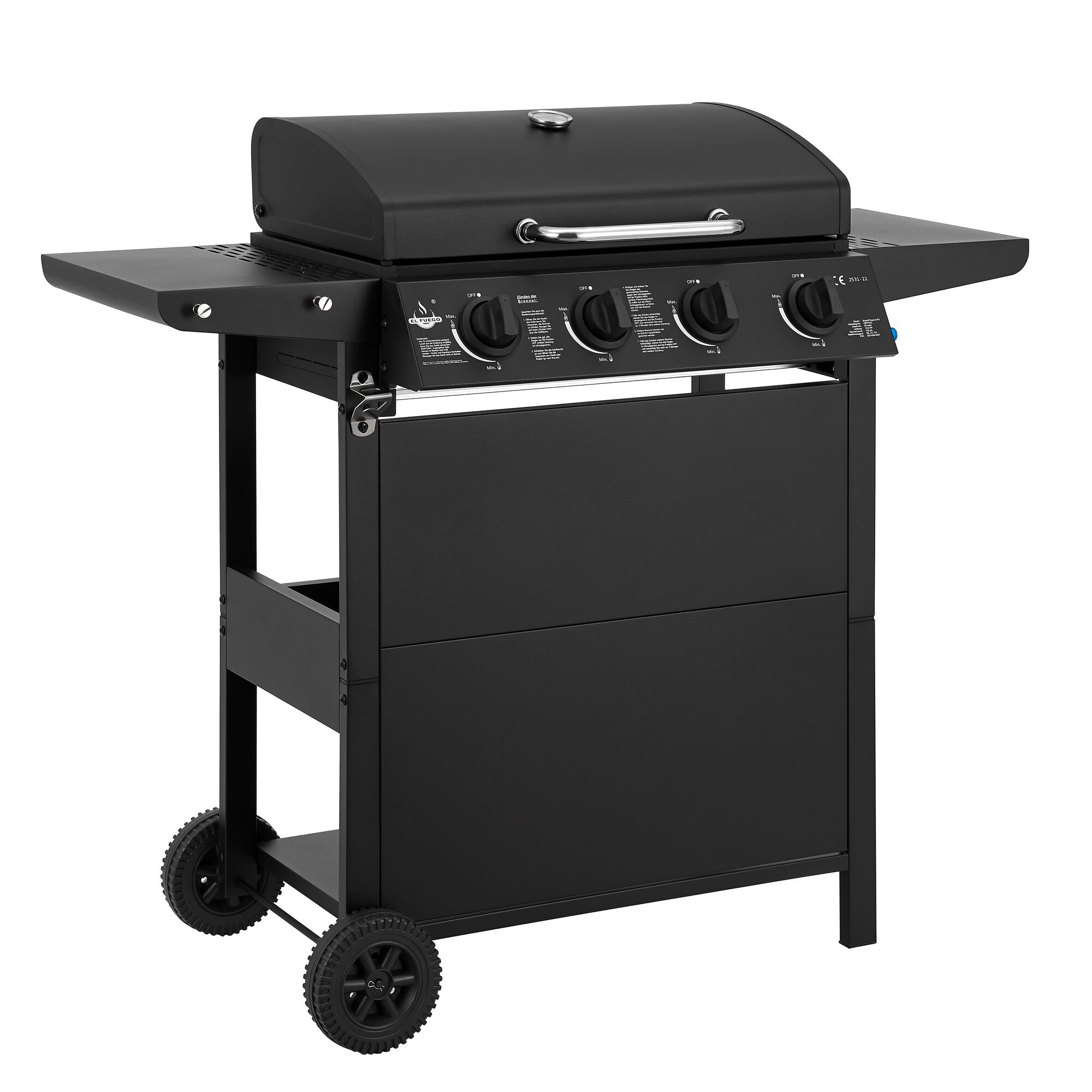 Gasgrill mit vier Brennern