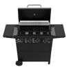 Gasgrill mit vier Brennern und offenem Deckel