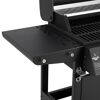 Schwarzer Gasgrill El Fuego, Detailansicht Seitenablage