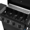 Innenansicht Gasgrill mit vier Brennern