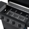 Innenansicht Gasgrill mit vier Brennern