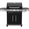 Schwarzer Gasgrill mit vier Brennern