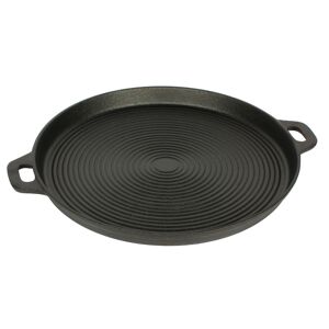 Grillpfanne aus Gusseisen schwarz Ø 34 cm