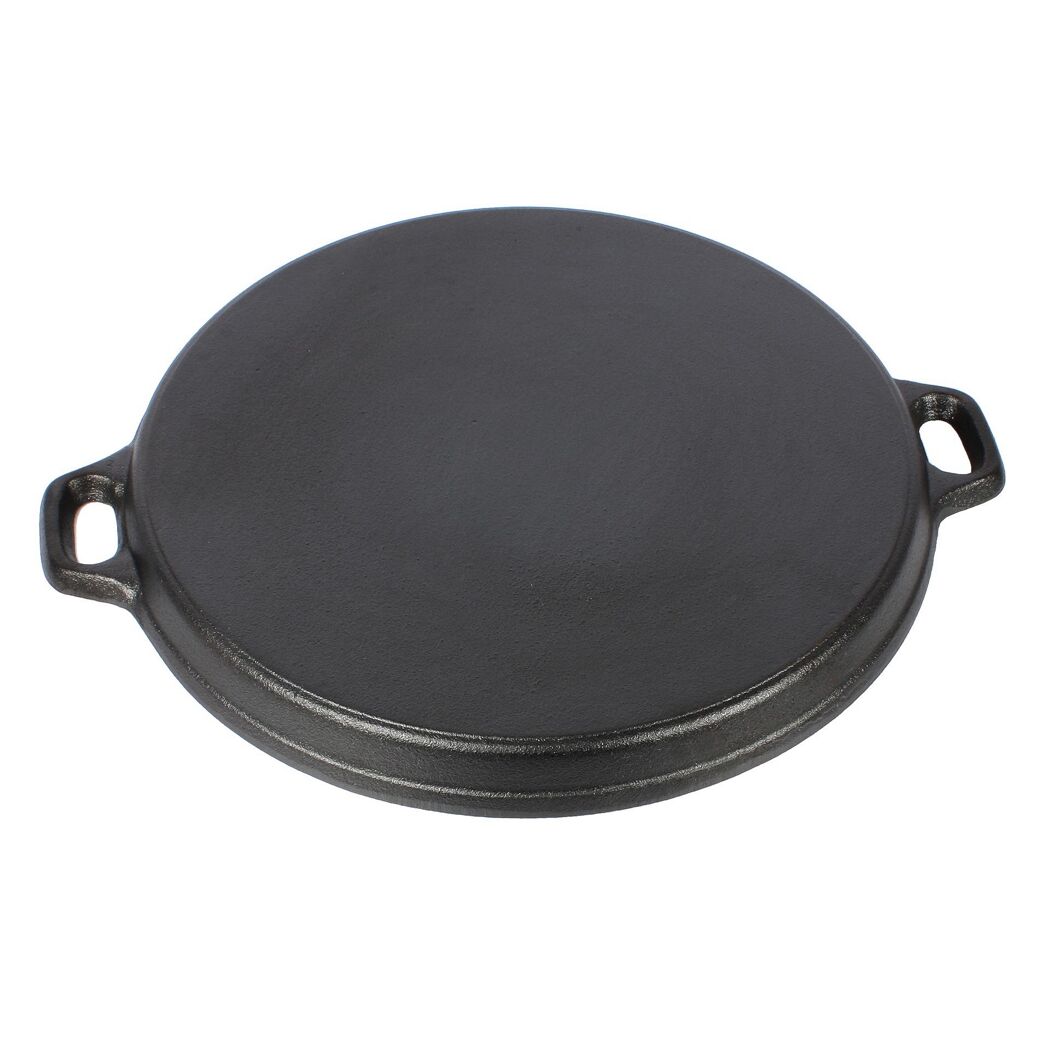 Grillpfanne aus Gusseisen schwarz Ø 34 cm