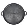 Grillpfanne aus Gusseisen schwarz Ø 34 cm