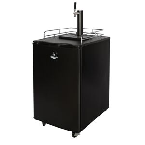 Bierkühler mit Zapfanlage schwarz 57,5 x 88 x 70 cm