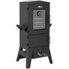 Schwarzer Gasgrill mit Thermometer